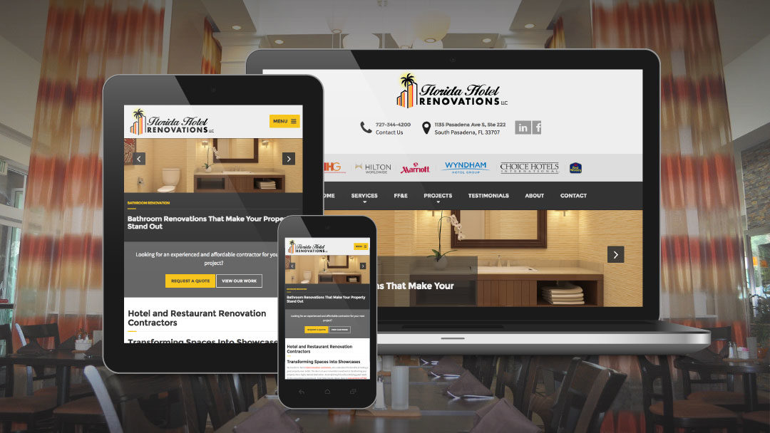 Florida Hotel Renovations Responsive Web Design