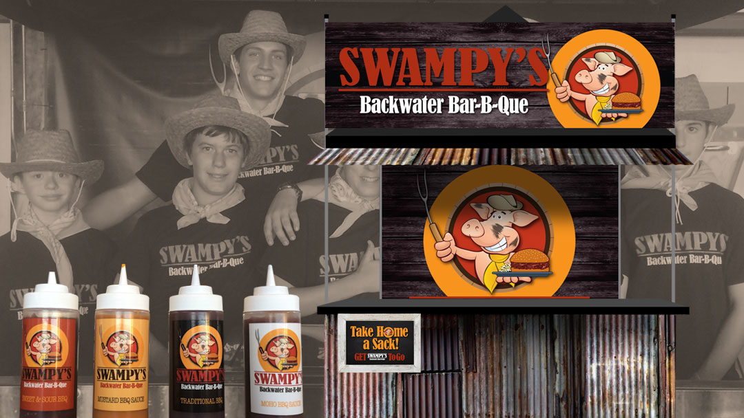 Swampy's Backwater BBQ Branding
